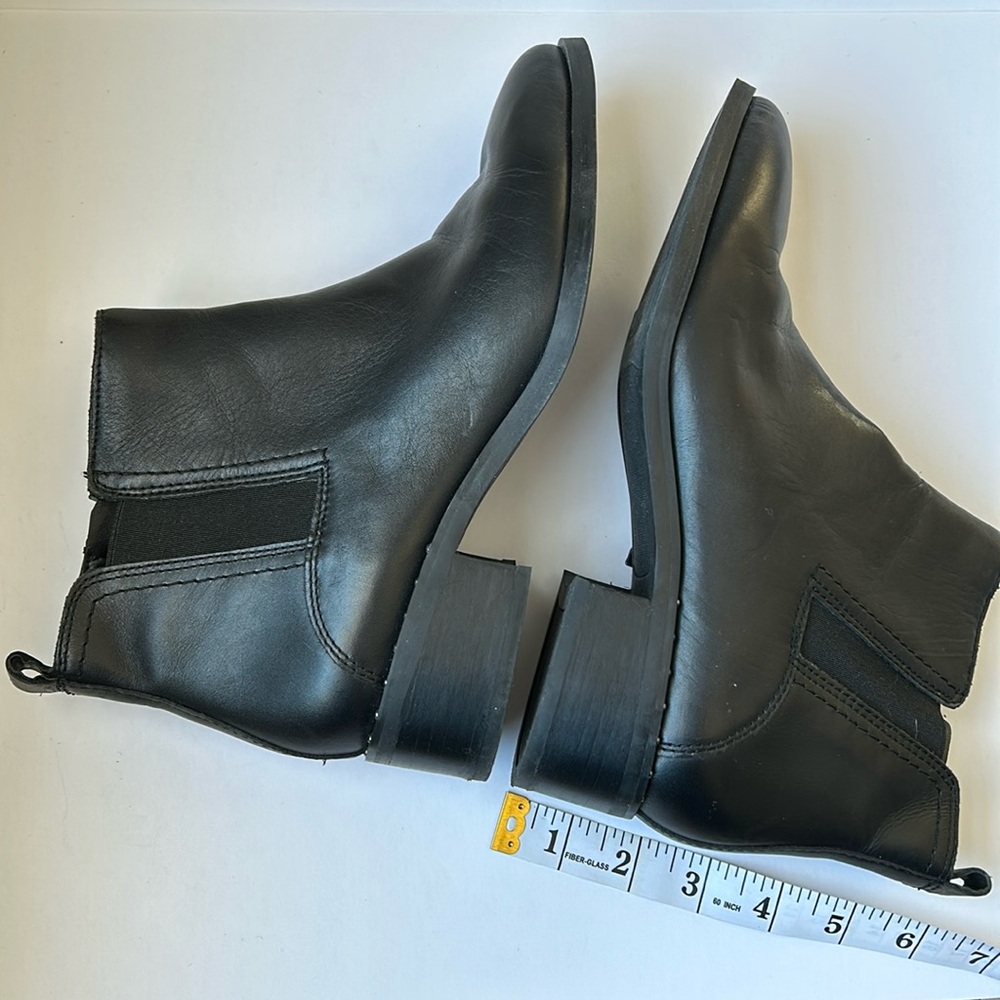 Franco Sarto Domingo Leather Boot Black Size 7 - Picture 2 of 5
